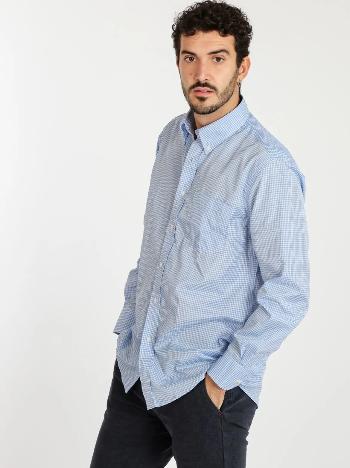 Sky Camicia da uomo regular fit a quadretti