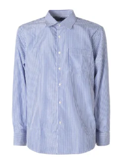 Sky Camicia da uomo rigata a maniche lunghe - blu