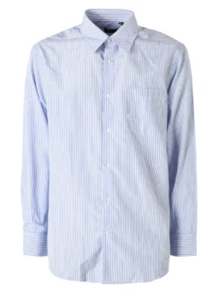 Sky Camicia rigata da uomo a maniche lunghe - blu