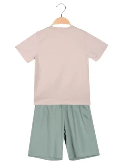 Small Gang Completo da bambino corto in cotone con t-shirt e bermuda - sabbia