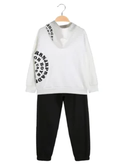 Small Gang Completo tuta da bambino 3 pezzi con cappuccio e zip - bianco