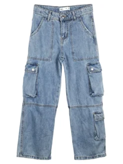 Small Gang Jeans cargo da ragazzo a gamba dritta - jeans