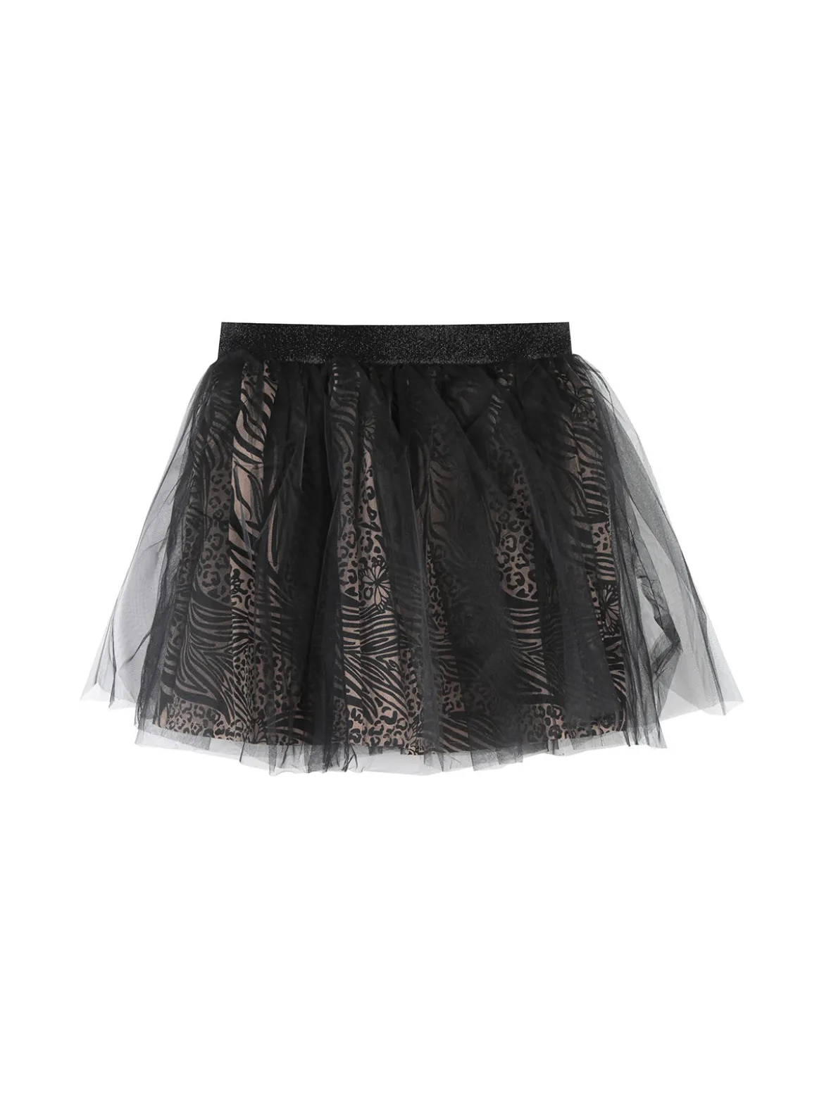 Smile Yes Completo 3 pezzi da bambina con giacca in ecopelle e gonna in tulle