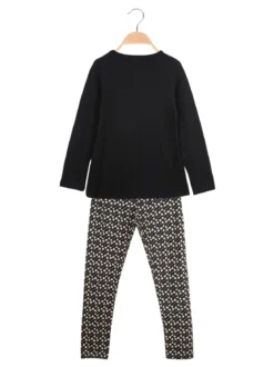 Smile Yes Completo 2 pezzi da bambina con leggings a cuori