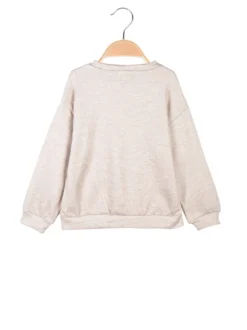 Smile Yes Felpa da bambina in maglia con scollo tondo