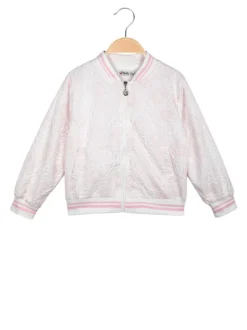 Smile Yes Giacca da bambina modello bomber con ricami