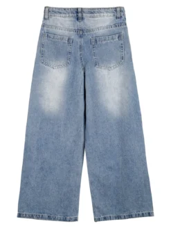 Smile Yes Jeans da bambina a gamba larga con strass - jeans