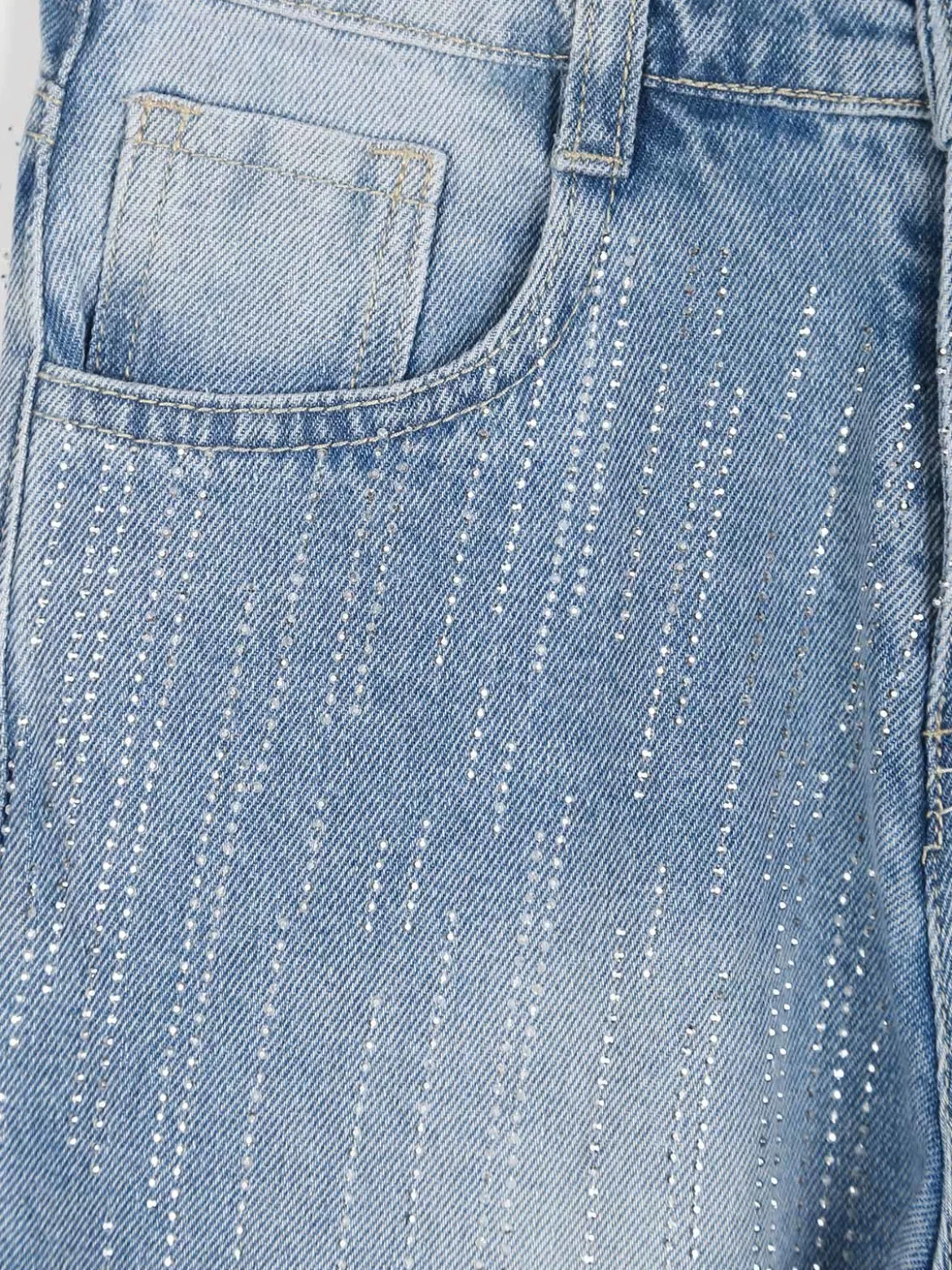 Smile Yes Jeans da bambina a gamba larga con strass - jeans