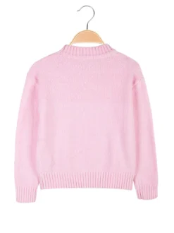 Smile Yes Maglione girocollo da bambina in ciniglia