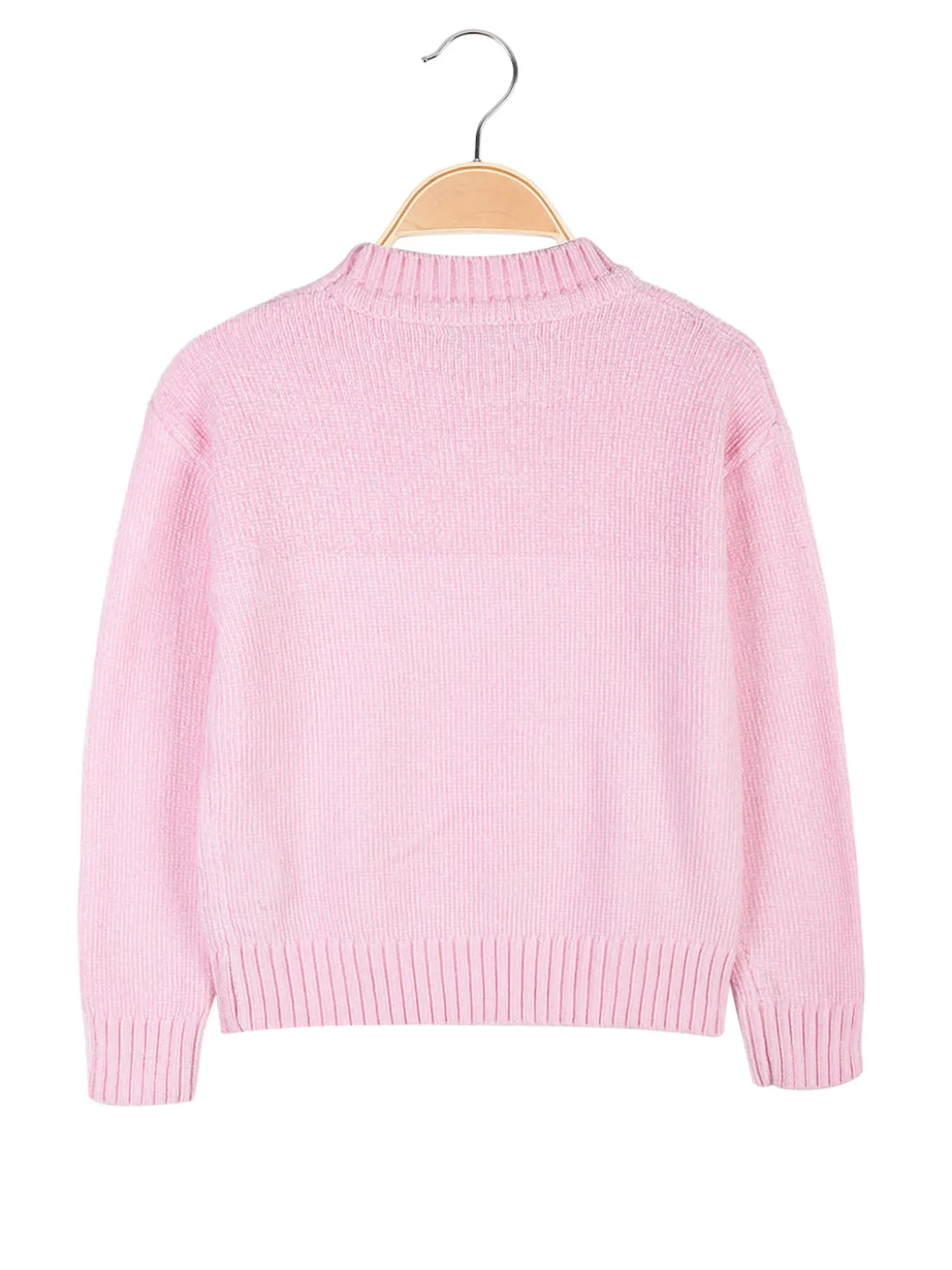 Smile Yes Maglione girocollo da bambina in ciniglia