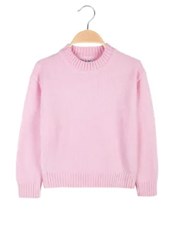 Smile Yes Maglione girocollo da bambina in ciniglia