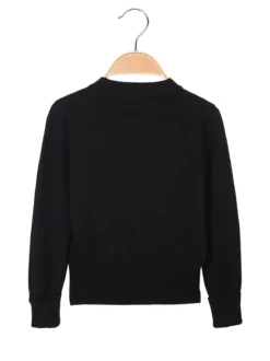 Smile Yes Pullover da bambina in maglia con taschini sul fondo
