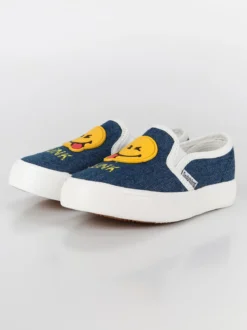 Smiley World Scarpe basse senza lacci effetto jeans