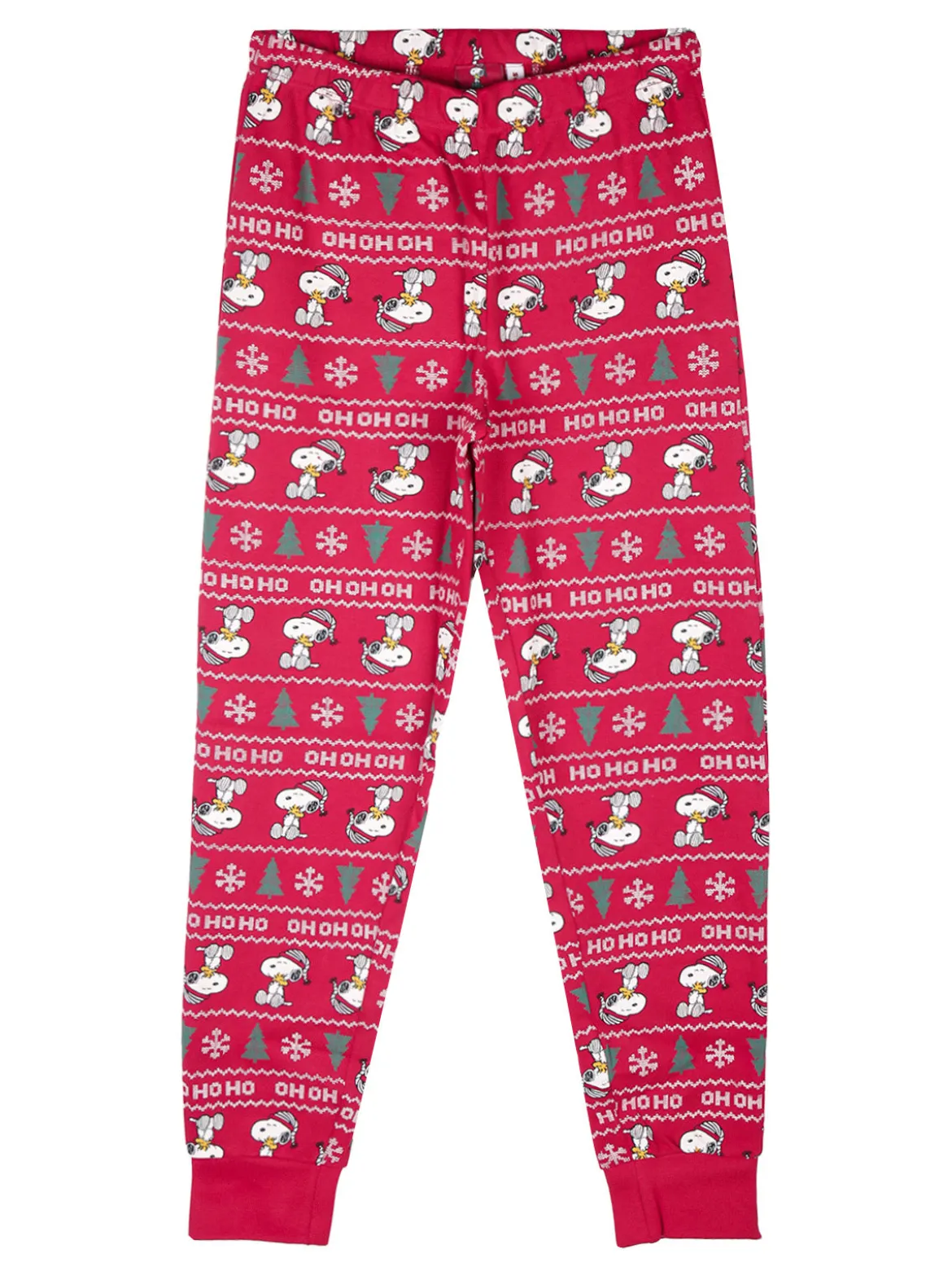 Snoopy Pigiama natalizio da bambina in cotone interlock