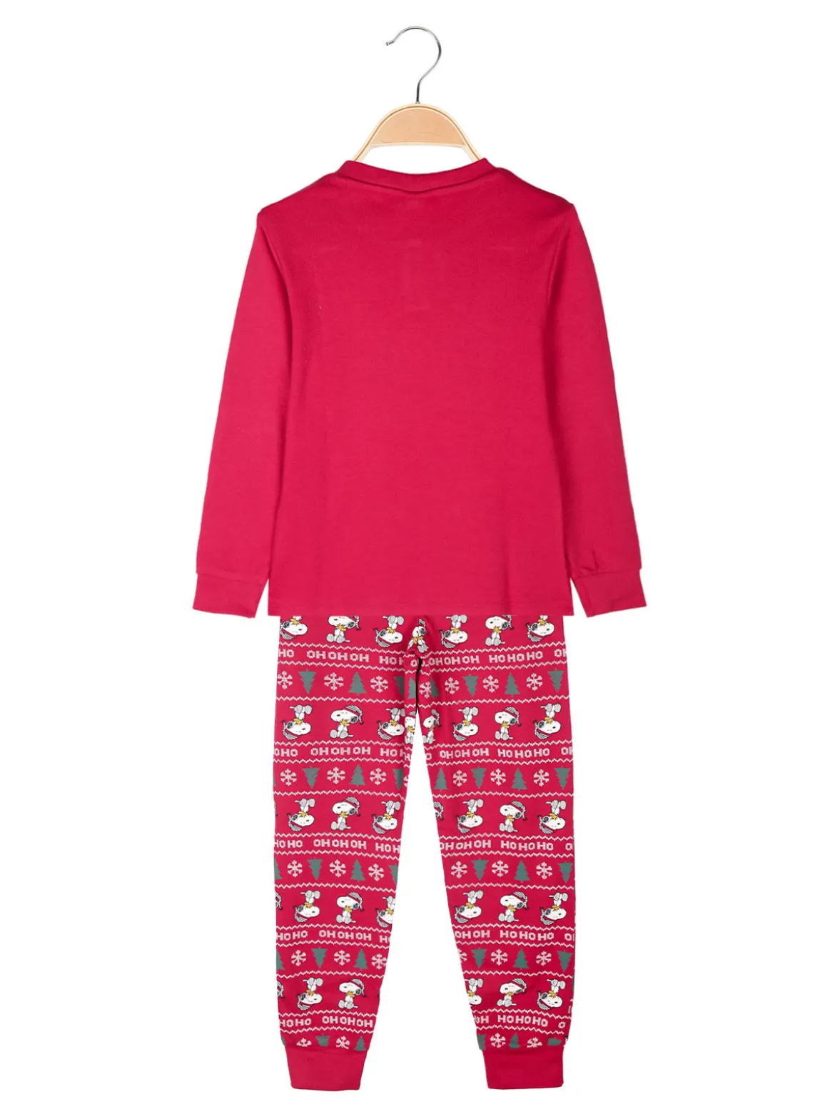 Snoopy Pigiama natalizio da bambina in cotone interlock