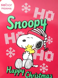 Snoopy Pigiama natalizio da bambina in cotone interlock