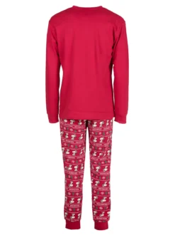 Snoopy Pigiama natalizio da uomo in cotone interlock
