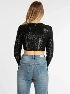 Sofy'S Chic Maglia cropped con paillettes
