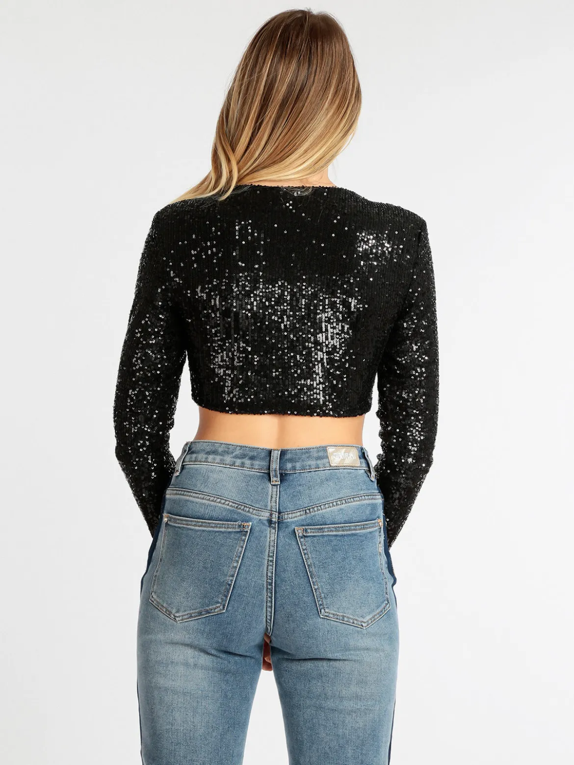 Sofy'S Chic Maglia cropped con paillettes