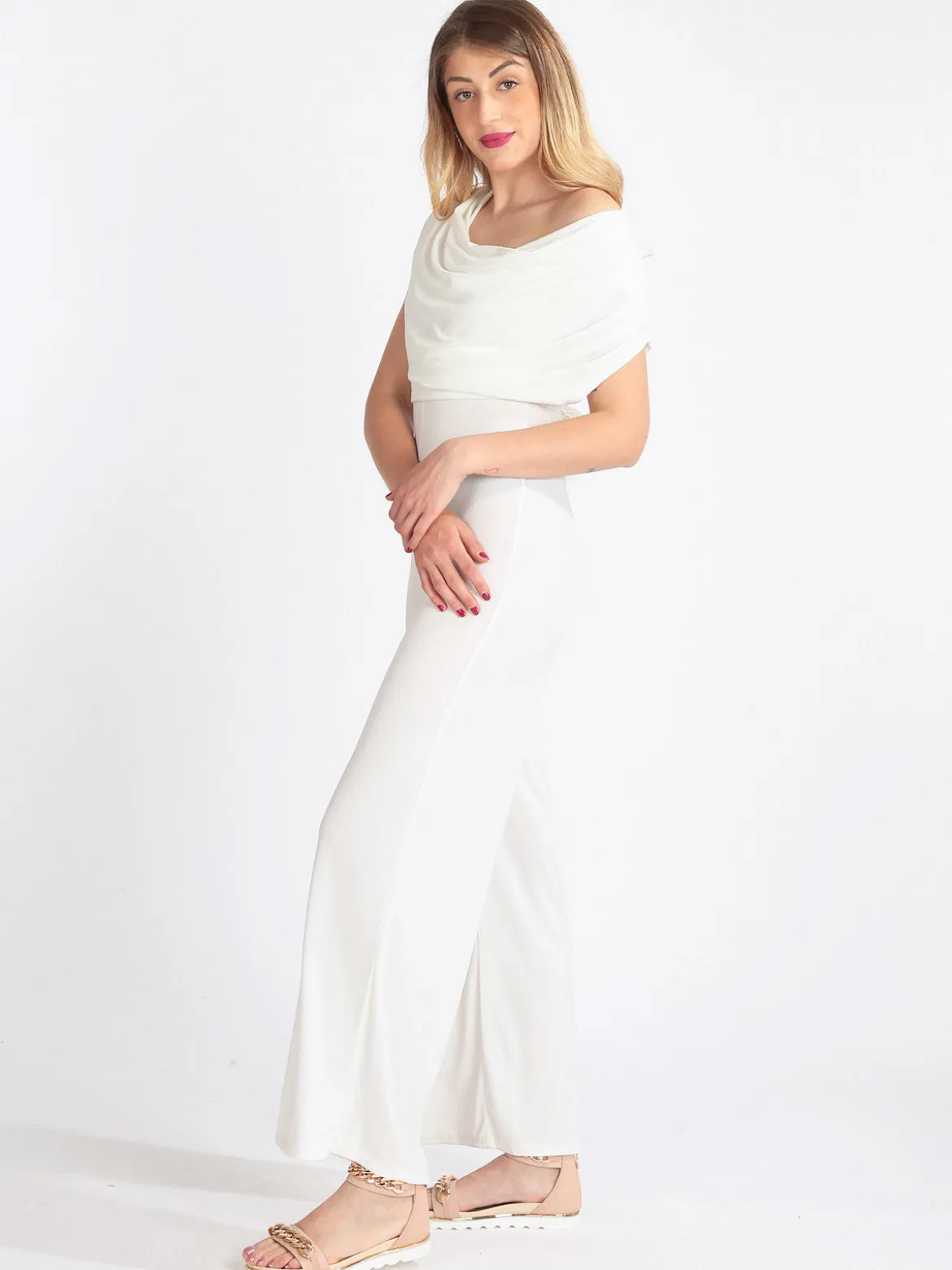 Sofy'S Chic Tuta jumpsuite a maniche corte