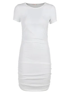 Sofy'S Chic Vestito donna mini arricciato a maniche corte