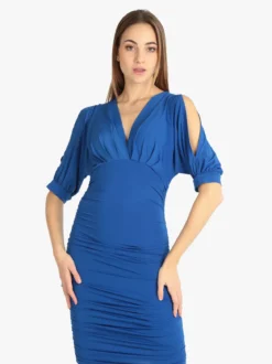 Solada Abito con manica corta donna drappeggiato