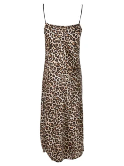 Solada Abito donna animalier con scollo a cascata e spalline sottili - multicolore