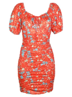 Solada Abito donna a tubino drappeggiato multicolor
