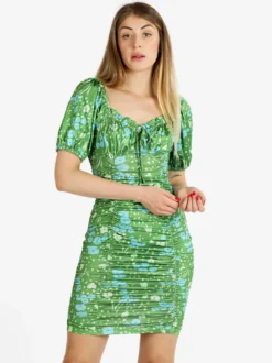 Solada Abito donna a tubino drappeggiato multicolor