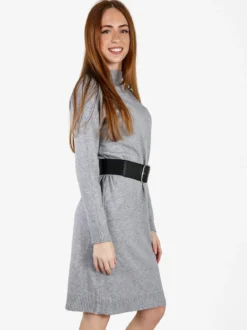 Solada Abito donna in maglia accollato - grigio