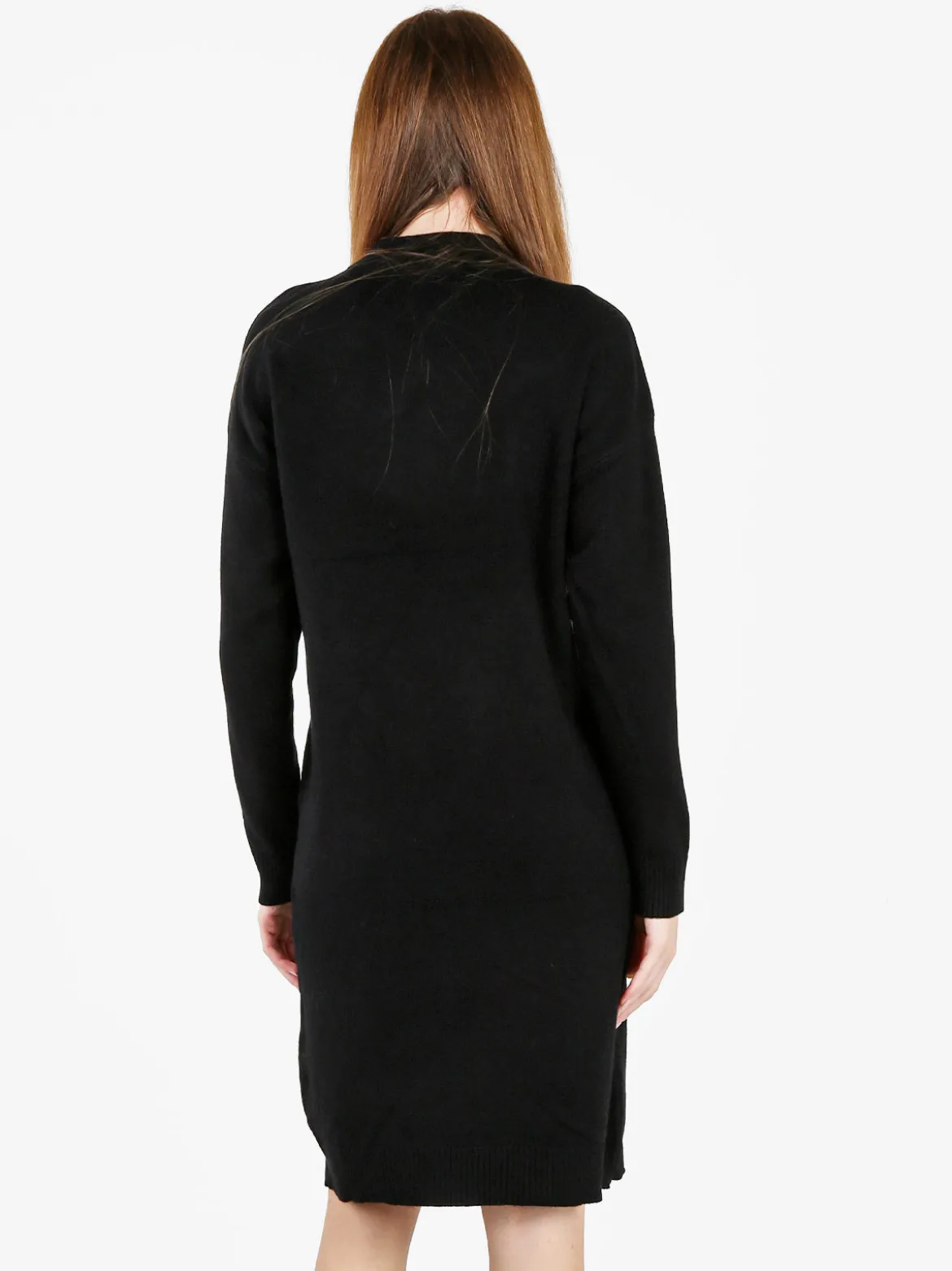 Solada Abito donna in maglia accollato - nero
