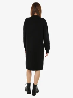 Solada Abito donna lungo in maglia tinta unita - nero