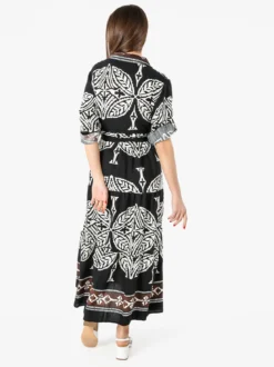 Solada Abito lungo da donna a camicia con stampe - nero