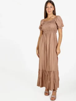 Solada Abito lungo da donna in cotone a maniche corte