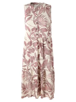 Solada Abito lungo da donna smanicato con stampe floreali - rosa