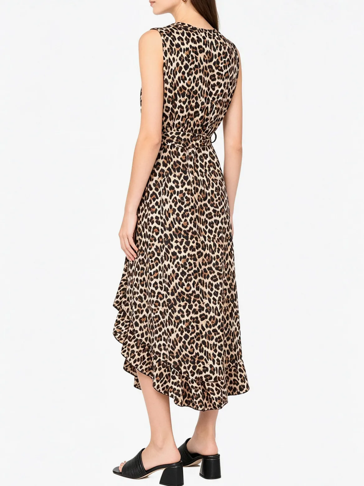 Solada Abito smanicato da donna animalier asimmetrico - multicolore