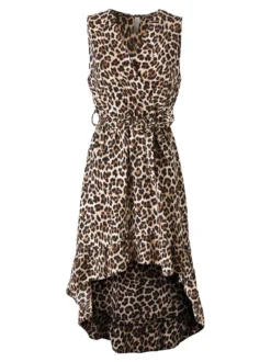 Solada Abito smanicato da donna animalier asimmetrico - multicolore