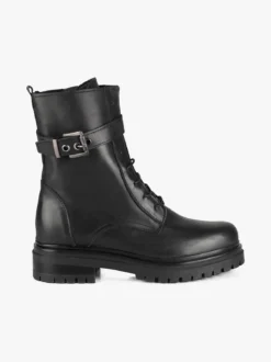 Solada Anfibi donna in pelle con lacci e zip