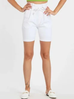 Solada Bermuda donna in cotone vita alta