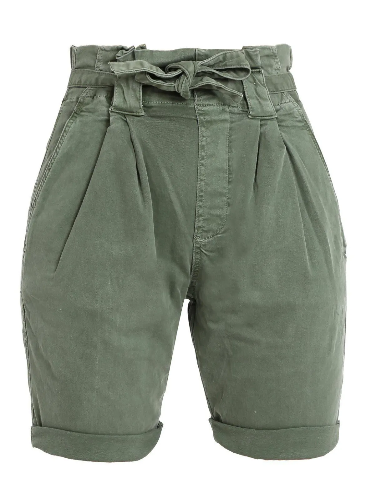 Solada Bermuda donna in cotone vita alta