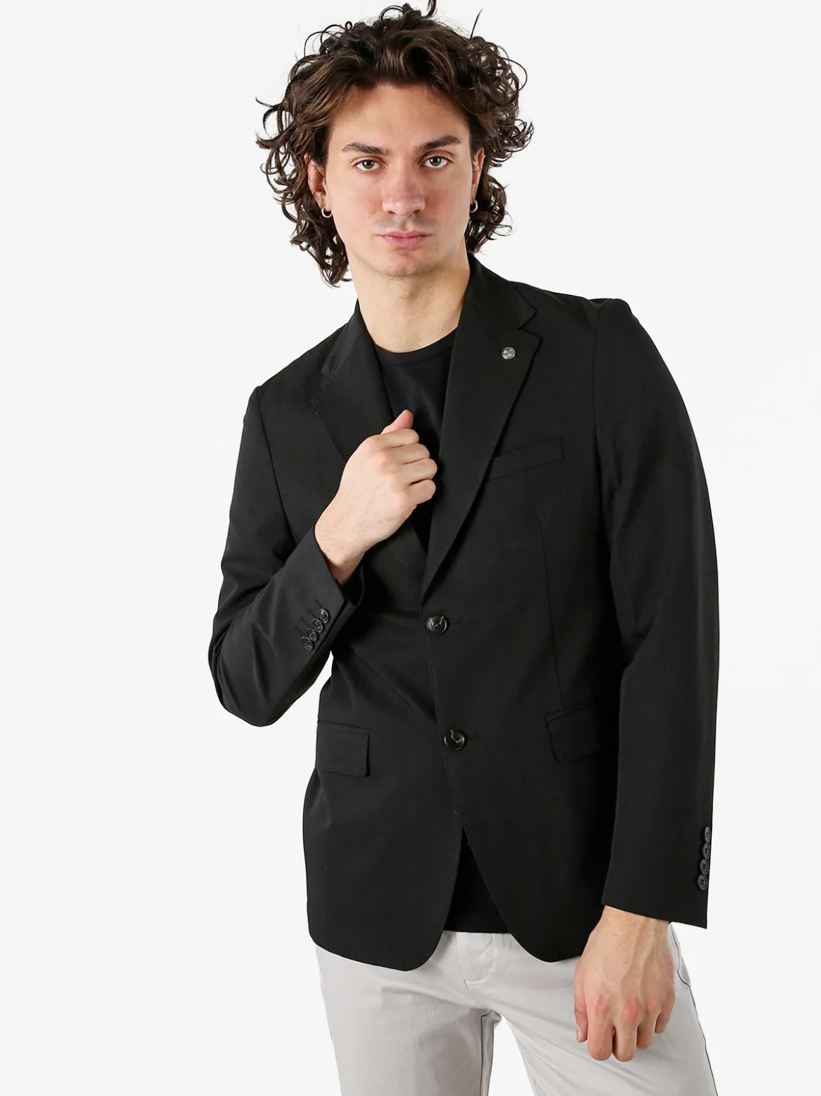 Solada Blazer classico da uomo - nero