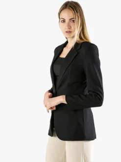 Solada Blazer donna con bottone - nero