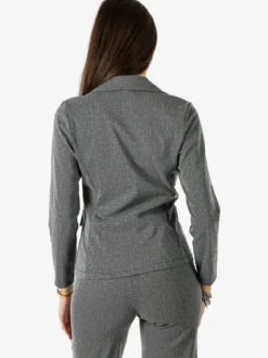 Solada Blazer donna con bottoni e stampa texture - grigio scuro