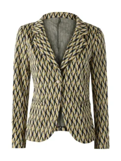 Solada Blazer donna con stampe geometriche - grigio