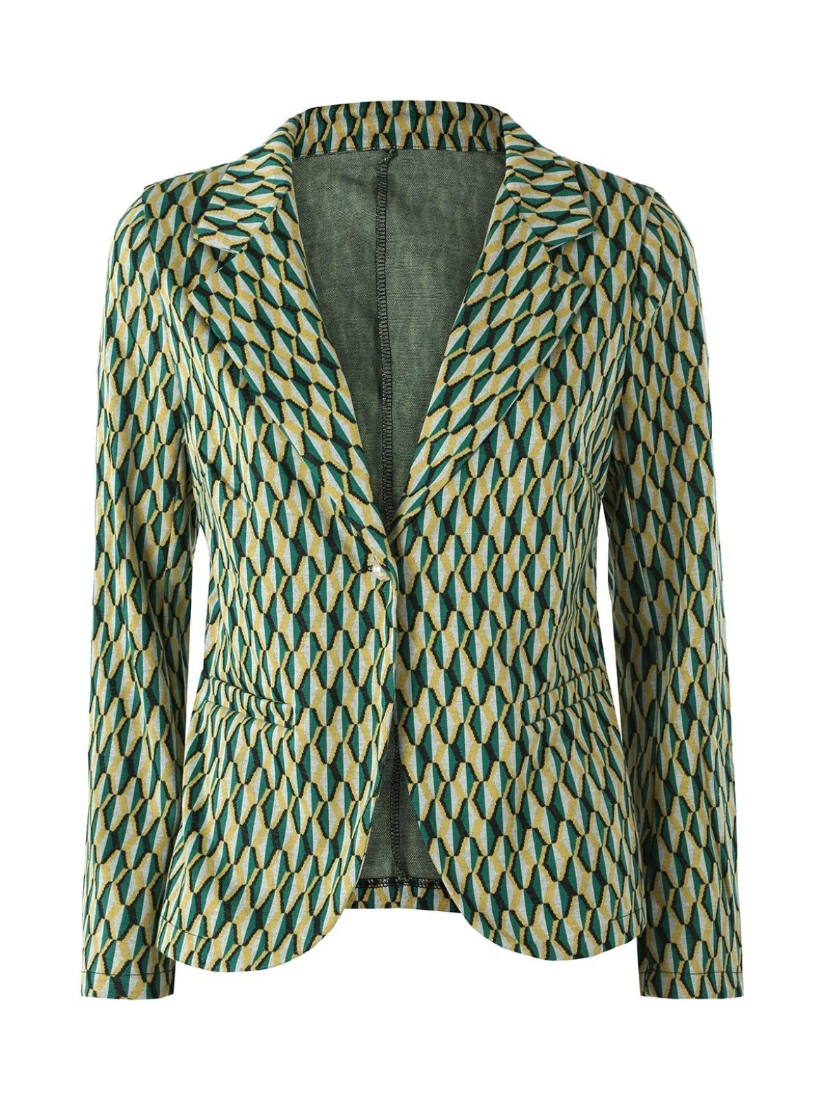 Solada Blazer donna con stampe geometriche - verde