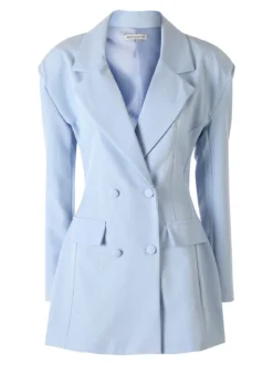 Solada Blazer donna elegante a doppiopetto - azzurro