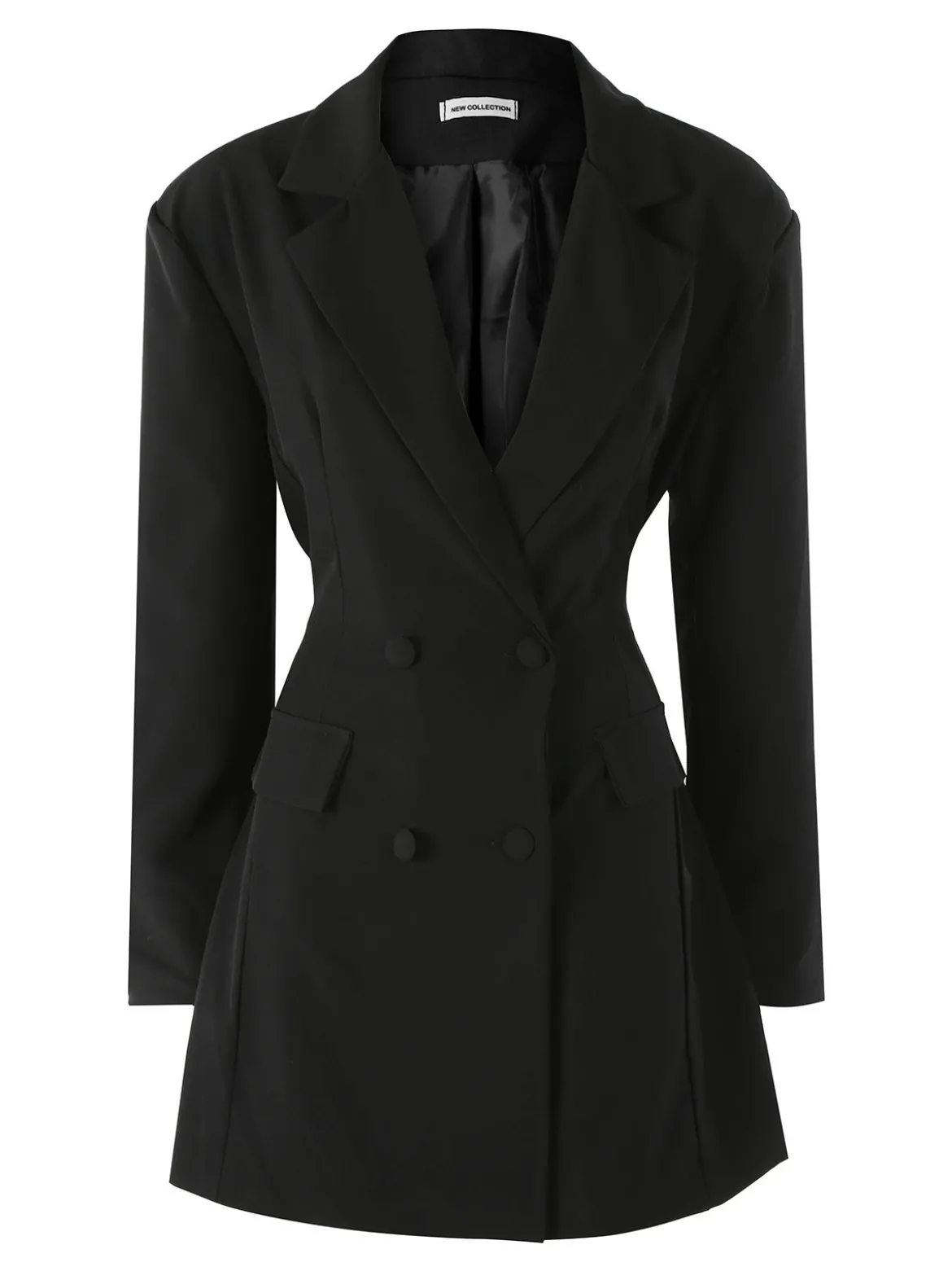 Solada Blazer donna elegante a doppiopetto - nero
