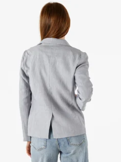 Solada Blazer donna in misto lino e viscosa - grigio