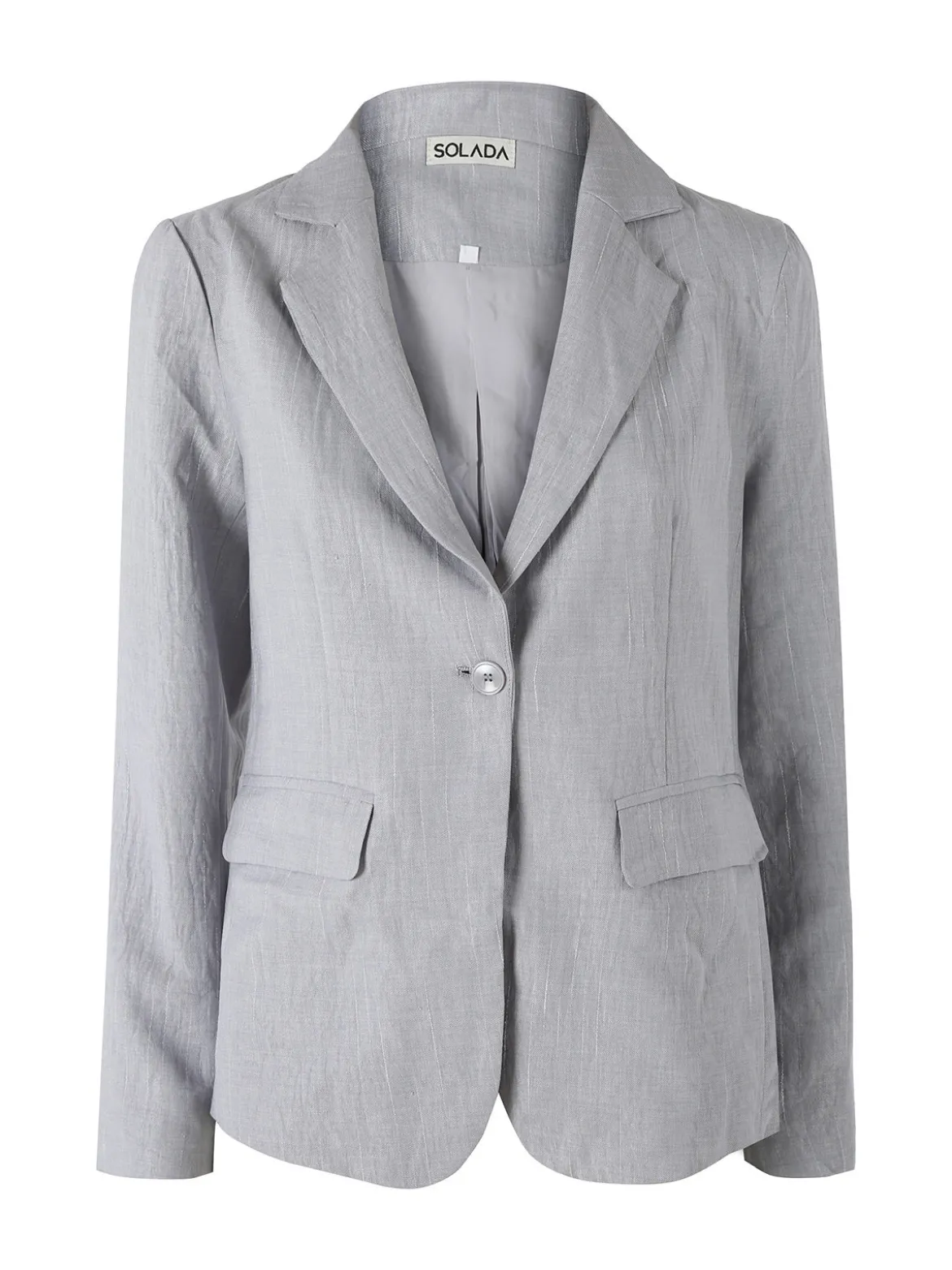 Solada Blazer donna in misto lino e viscosa - grigio
