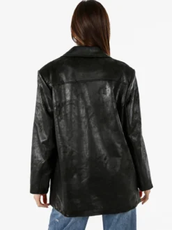 Solada Blazer donna oversize con bottoni - nero